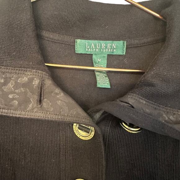 Lauren Ralph Lauren long sleeve adjustable neck black Sweater - Picture 3 of 7